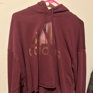 Maroon Adidas Crop